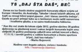 GLAZBENO - PLESNA ZABAVA-TS „DAJ ŠTA DAŠ“, BEČ